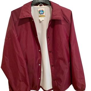 Vintage 80s weather breaker snap up lined jacket size large